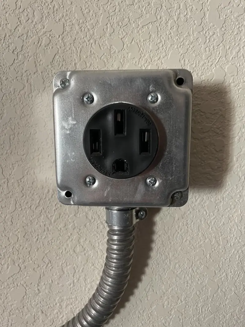 NEMA 14-50 outlet installed for Electrical Panel Upgrade in Hallandale Beach